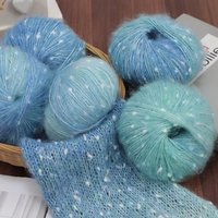 Alpaca Mohair Yarn Crochet 150g Pack Colorful Dots for Knitting Shawl Clothing Scarf Gradient Segmental Dyed Wool Baby Thread