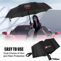 For Audi SLINE A4 B6 B7 B8 B7 B8 C5 C7 A6 C6 A5 Q7 Q5 A3 A1 A2 A8 8P Q3 S4 S5 Car Styling Automatic Umbrella UV Protector Tool
