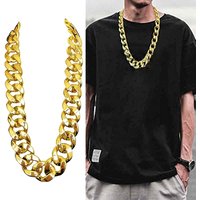 Hip Hop Gold Farbe große Acryl klobige Kette Halskette für Männer Punk übergroße große Kunststoff Glieder kette Herren schmuck