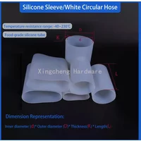 Large Caliber Silicone Hose Soft Connection/High Temperature Resistant Food-grade Silicone Sleeve tube/White Circular Hose