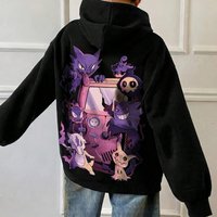 Pokémon Game Merchandise Hoodie 2025 Autumn and Winter New Women's Street Trend Casual Loose American Hip Hop Sweater Top