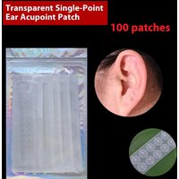 New 100Pcs Ear Bead Patch Auriculotherapy Breathable Acupressure Ear Press Bead Patch Sticker Acupressure Bead Patch