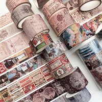 TIANZI 4pcs/1lot Decorative Adhesive Tapes Image Poetry Junk Journal DIY Paper Japanese Masking Scrapbooking Stickers