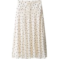 Hot New Women's Fashionable Polka Dot Midi Skirt Slimming Standard Fit Polyester Fiber Summer Brand Ladies A-Line Skirt Printed