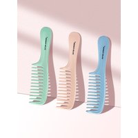 Brosse à cheveux à main peigne à dents larges peigne plat en plastique Massage du cuir chevelu peigne lissant démêlant peigne de coiffure outil de coiffure