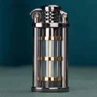 ZORRO Old-fashioned Grinding Wheel Lighter Transparent Tank Windproof Fuel Lighter Cigarette Accessories Men's Gift