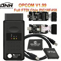 Newest 2026 Opcom 1.99 For Opel Full Chip OP-COM V1.99 FTDI PIC18F458 Can Bus OBD 2 OBD2 Car Diagnostic Cable Tool