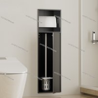 304 stainless steel niche toilet hidden toilet brush niche, embedded concealed