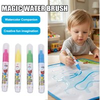 Kids Magic Water Drawing Pens No Mess Water Brush Markers for Aqua Doodle Mat Reusable Safe Water Pen for Toddler Painting