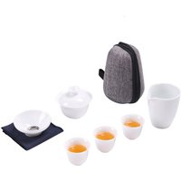 Tea Cups Porcelain Service Gaiwan Mug of Ceremony Teapot Chinese Portable Kung Fu Travel Set Ceramic Teacup with Filter