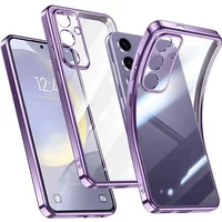 Luxury Glitter Plating Silicone Soft Case For Samsung Galaxy S26 S25 FE S24 Ultra S23 S22 S21 Plus Transparent Clear Back Cover