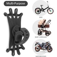 Silicone Strap Holder Universal Bicycle Phone Holder Anti-Slip Elastic Silicone Mobile Phone Holder Shockproof Bike Accessories