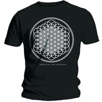Classic BMTH Band T-Shirt, Soft Breathable 100% Cotton Unisex Tee, Minimalist Geometric Logo Print Short Sleeve Casual Wear