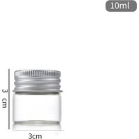 Glass Bottles Mini Storage Vials Sample Jars Aluminium Cap Home Decor Supplies For Scientific Experiments Cosmetics Crafts