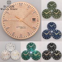 BLIGER 31mm Engineer Style NH35 Watch Dial Hand Set Green Luminous Gold Rose Indexfor NH35/NH36 Movement Watch Accessories