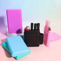 3-Hole King Size Plastic Box Colorful Organizer with Lighter Slot