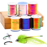 ICERIO 2mm 2 Tones Fly Tying Material Flat Mylar Tinsel for Streamer Flashback Nymphs Midge Body Rib Fishing Lure