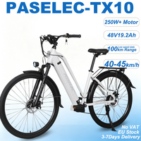 Elektrofahrrad Paselec TX10 48V19.2Ah 100km Reichweite 29 Zoll Reifen, herausnehmbarer Akku, abschließbare Vorderradgabel, für Stadtstraßen, Pendeln, Jugendliche, Erwachsene