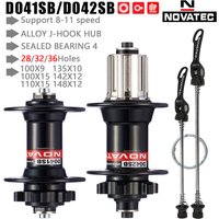 NOVATEC Mountain Bike Hub D041SB D042SB 32/36 Holes Mtb Bushing for 8/9/10/11 Speed MTB Disc Brake Hub Mtb Hubs 32H 36H