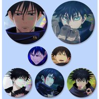 Anime Cartoon Megumi Fushiguro Badges 25 32 44 58 75 Mm Round Cosplay Pin Bag Decor Fans Collect Friends Gifts Brooch Souvenir