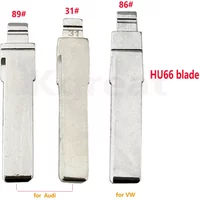 10pcs 31# 86# 89# HU66 Metal Uncut Blank Flip Remote Key Blade for VW Passat Bora Seat Skoda Audi for Keydiy KD Xhorse VVDI JMD
