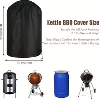 Charcoal Grill Cover, BBQ Grill Cover for Weber Charcoal Kettle Grill, Heavy Duty Outdoor Smoker Cover, Compatible with Holland