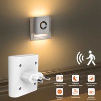 220V EU Plug Wall Lamp Motion Sensor LED Night Light Up and Down Luminous Warm White 3000K Hallway Stairs Bedroom Ambient Decor