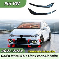For Volkswagen Golf 8 MK8 GTI R-Line 2021 2022 2023 2024 Automobile Fang Style Front Bumper Air Knife Body Modification Kit