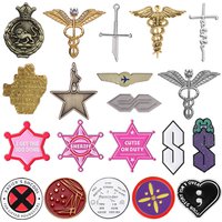 Medicine Symbol Enamel Pins Caduceus Snakes Project Pink Sheriff Badge Hamilton Gold Star Logo Brooches Lapel Badge Jewelry Gift