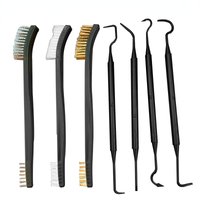 ALLSOME Doppelend-Stahldrahtbürste und Nylon-Pick-Set, universelles Jagdpistolen-Reinigungsset, taktisches Gewehrpistolen-Reinigungswerkzeug