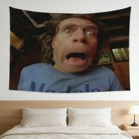 Frank Gallagher Pop Art Tapestry, 2D Plane Print Peach Beige Wall Hanging, TV Show Decor for Living Room Bedroom Party