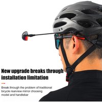 1Pcs Adjustable Bicycle Helmet Mirrors Rearview Mirror Flat Parts Adjustable Cycling Mirror Reflector Multi Mini Angle Equi K3Q9