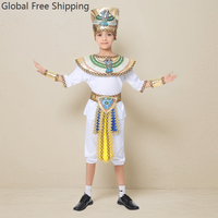 Children's Egyptian Nile Pharaoh Cleopatra Costume Cosplay Egyptian Pharaoh Outfit Boy Ancient Greek And Roman Prince Set 2026