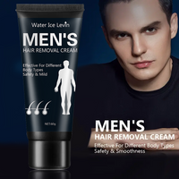 Men's Hair Removal Cream, Removes Excess Hair, Leaves Skin Smooth and Traceless after Use Light Texture, Fast Results, Does Not Irritate the Skin, Suitable for All Skin Types.