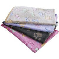 Soft Flannel Pet Blanket for Dogs Cats Cute Paw Print Warm Mat Small Medium Dogs Cats Blanket Washable Pet Supplies