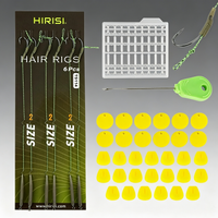 Hirisi Carp Fishing Hair Rig Set with High Carbon Steel Barbed Hooks & Rolling Swivels Boilie Fishing Accessories