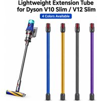 Metal Extension Tube for Dyson V10 V12 Slim Vacuum - Conductive Aluminum Wand Compatible with V10 Absolute/V12 Detect Slim