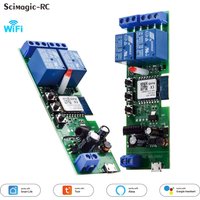 Tuya WiFi Relay Module 2 Channel 7-32V 85-250V 220V Wireless Smart Home Remote Control Switch with RF 433MHz Alexa Googole Home