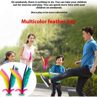 3Pcs Chinese shuttlecock kicking shuttlecock fitness entertainment heel kicking fancy goose feather shuttlecock fitness