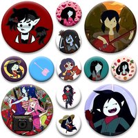 Anime Adventure Time Marceline Button Pins Cute Cartoon Girl Badge Round Tinplate Brooches for Backpack Accessory Jewelry Gifts