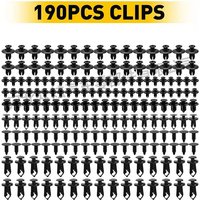 190pcs Car Retainer Clips 6 Size Plastic Fasteners Kit Auto Trim Panel Clip Mixed Car Body Bumper Rivet Set Replacement push pin
