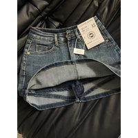 Women's Blue A-line Denim Skirt Y2k Jean Shorts Skirts Harajuku 90s Vintage Mini Cowboy Skirt 2000s Fashion Clothes Summer 2024