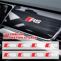 Car Logo Sticker Emblem Auto Body Decal Decor Accessories For Audi Sline RS3 RS4 RS5 RS6 RS7 RS8 Quattro Q5 Q3 TT