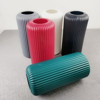 1pc Water Cultivation Imitation Ceramic Plastic Vase Living Room Plastic Home Column Shaped Vase, Modern Minimalist Home Decor