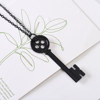 Movie Coraline Black Button Key Of The Secret Door Pendant Necklaces Cosplay Accessories