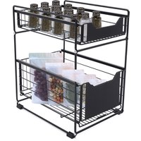 2-Layer Storage Rack, Storage Rack, Kitchen Storage Rack, Sink Sliding Storage Rack