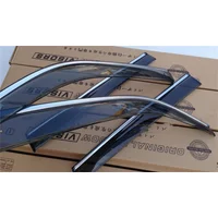 Door Visor Side Deflector Shade Sun Rain Shield Window for Mitsubishi Grandis 2004 2010 Car Silver Trips Eaves