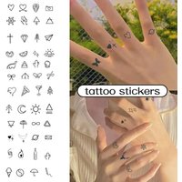6pcs Small Finger Design Waterproof Temporary Tattoo, Long-Lasting, Realistic Fake Tattoo for Men and Women