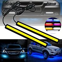Heyword 2pcs Universal 17cm LED Light Bar Strip, COB External Lights, 12V Automotive Styling Bar, Decorative Accent Lamps,