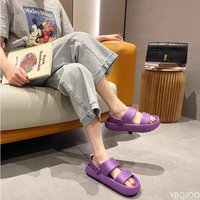 Women Home Slippers With Snaps Non-slip Platform Couple Beach Shoes Outdoor Comfortable Sandals Outdoor Women Breathable Casual